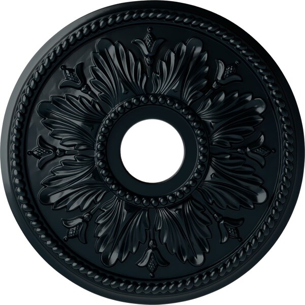 Ekena Millwork Edinburgh Ceiling Medallion (Canopies up to 5 1/8"), 18 1/8"OD x 3 1/2"ID x 2 3/4"P, Night Shade CM18ED1NSF - main